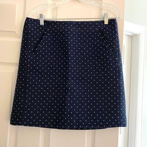 LOFT A-Line Mini Skirt Cotton Twill